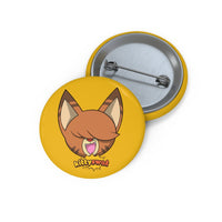 Claire, Excited Custom Pin Buttons