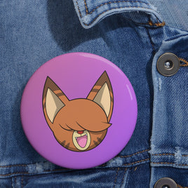 Claire, Excited Custom Pin Buttons
