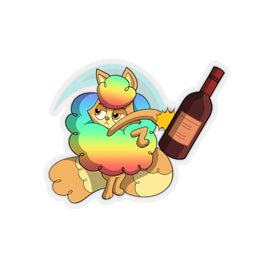 Simone + Wine Bottle Kiss-Cut Stickers