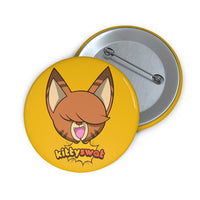 Claire, Excited Custom Pin Buttons